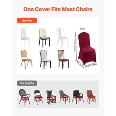 Uimoso 50PCS Burgundy Stretch Spandex Chair Covers for Events and Parties
