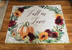 Autumn Wedding Fall In Love Backdrop Tapestry 7ft X 5ft Bridal Shower New