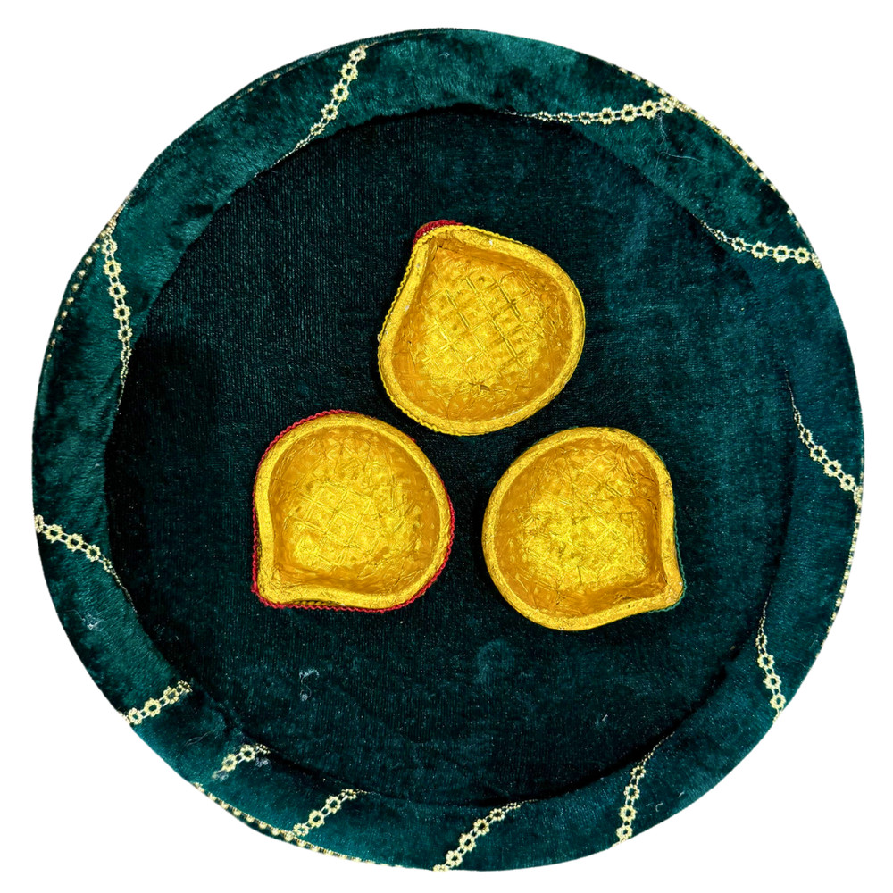 Shaadi Walay Green Mehndi Plate / Thali / Tray | Wedding | (Pack of 4 plates)