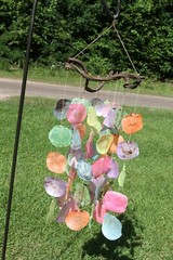 Beach Wedding Pastel Colors Hanging Seashell Decor, 35″ + G-51