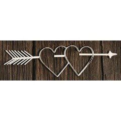 Heart & Arrow Wall Hanging Wedding Decor Metal Hearts Rustic Country Wedding