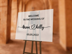 Acrylic 3D Welcome Wedding Horizontal Signage – Style 2