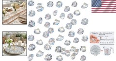 500PCS Diamonds, Mini Clear Fake Diamonds Acrylic Gems Table Scatter