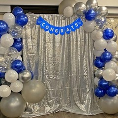 Stunning 6FT x 8FT Silver Sequin Photography Backdrop for Glamorous Occasions