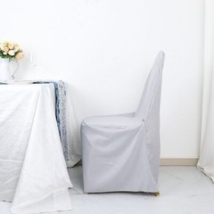 25 Silver POLYESTER BANQUET CHAIR COVERS Wedding Reception Party Decorations
