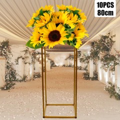 Gold Metal Flower Stand Pedestal Centrepiece Wedding Party Decor Plinths Rack