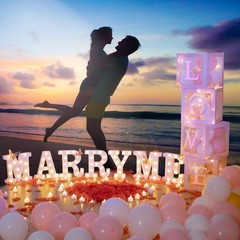 BDUSXYZ 6147pcs Marry Me LED Marquee Light Up Letters Sign Proposal Decoratio…