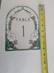 10 Acrylic Table Signs- with Holders, Reusable, Clear