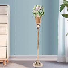 10Pcs Vintage Metal Trumpet Vases for Wedding Centerpieces & Floral Decor