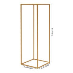 20PCS Geometric Flower Stand,27*27*80cm Metal Flower Stand,Wedding Flower Stand