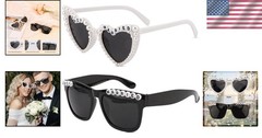 Elegant Just Married Decorations – UV Protected Sunglasses for Weddings, 2 Pair