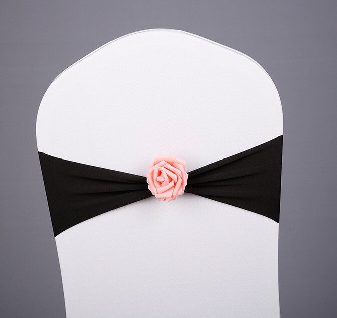 10/25/50 Spandex Elastic Flower Buckle Chair Sashes Wedding Party Banquet Decor