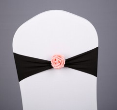 10/25/50 Spandex Elastic Flower Buckle Chair Sashes Wedding Party Banquet Decor