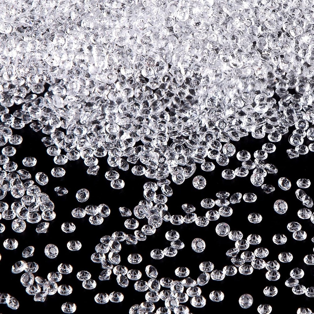 10000PCS Fake Diamonds, 4.5mm Mini Clear Diamonds Decoration Acrylic Crystal …