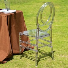 Clear Stackable Acrylic Transparent Armless Chiavari CHAIR Oval Back Party Event