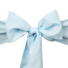 10 Light Blue Polyester CHAIR SASHES Ties Bows Wedding Ceremony Decorations SALE