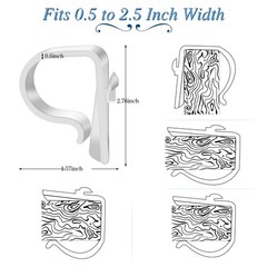 24 Heavy Duty Church Pew Clips – Plastic Hooks for Wedding Decorations, Aisle Fl