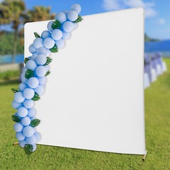 Wedding Backdrop Stand Metal Background Decoration Set + White Cloth Cover