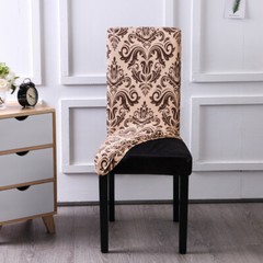 1/4/6pcs Spandex Dining Room Chair Covers Print Chair Seat Slipcover Anti-dirty