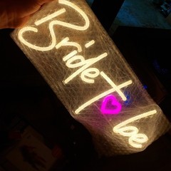 Bride To Be White Pink LED Neon USB Hanging Sign Bridal Shower Bachelorette NEW