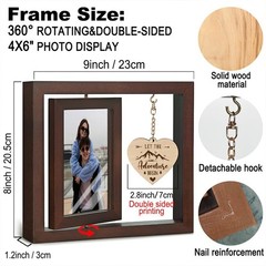 Rotating Floating Wedding Engagement Let the Adventure Begins Picture Frame G…