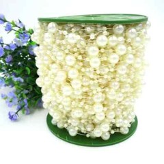 5Meters Shimmering Pearl Garland 3-8mm Crafting String Wedding Bouquet DIY Decor