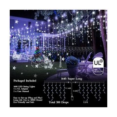 1600 LED 164FT Outdoor Christmas Lights Plug in 8 Modes with Timer Dimmable C…
