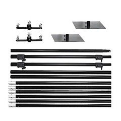 10 feet Black DUAL CROSS BAR Photo BACKDROP STAND Wedding Party Events Supplies