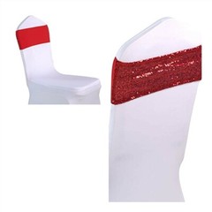 rose gold blue glitter sequin chair bands spandex sashes tie bow ribbon wedding