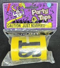 Caution Just Married 100 feet Warning Tape Yellow and Black