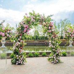 Metal Garden Arbor Arches Trellis for Wedding Party Rose Climbing Plant Outdoor
