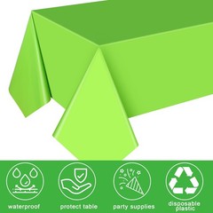 Hosuly 6 Pcs Neon Color Table Cloths Plastic Fiesta Tablecloth Disposable Wat…
