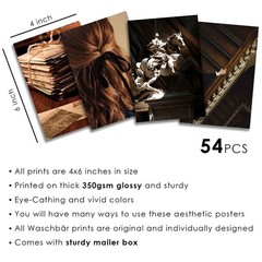 54PCS Dark Academia Wall Collage Kit – Vintage Aesthetic Posters for Room
