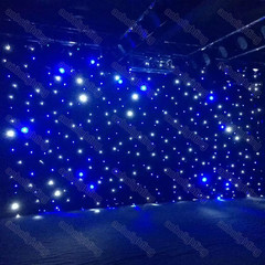 4x6M Blue/White Starlight Curtain LED Backdrop LED Star Cloth For Wedding Stage