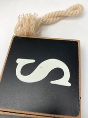 Mr & Mrs Wood Rope Photo Prop Sign Wedding Decorative Letters Black & White