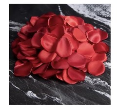 Satin Faux Rose Pedals Red 250 Count
