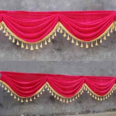 2 Meter Velvet Tassel Swag Drape Panel Wedding Stage Background Party Decor