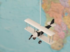 Hanging Airplane, Black White, Nursery Decor, Decorative wooden airplane