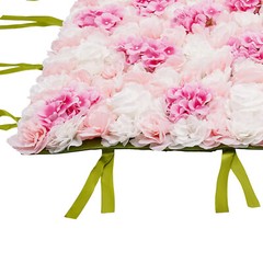 Floral Rose Wall Art White/Pink Artificial Flower Wall Panel Party Backdrop 1*1m