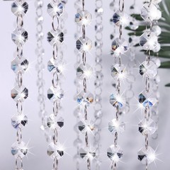 16.5 Feet Hanging Clear 14mm Daimond Acrylic Crystal Garland for 14mm, Silver