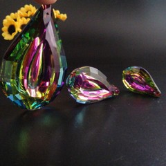 10pcs Rainbow Color Crystal SunCatcher Chandelier Lamp Prisms Home Part Hanging