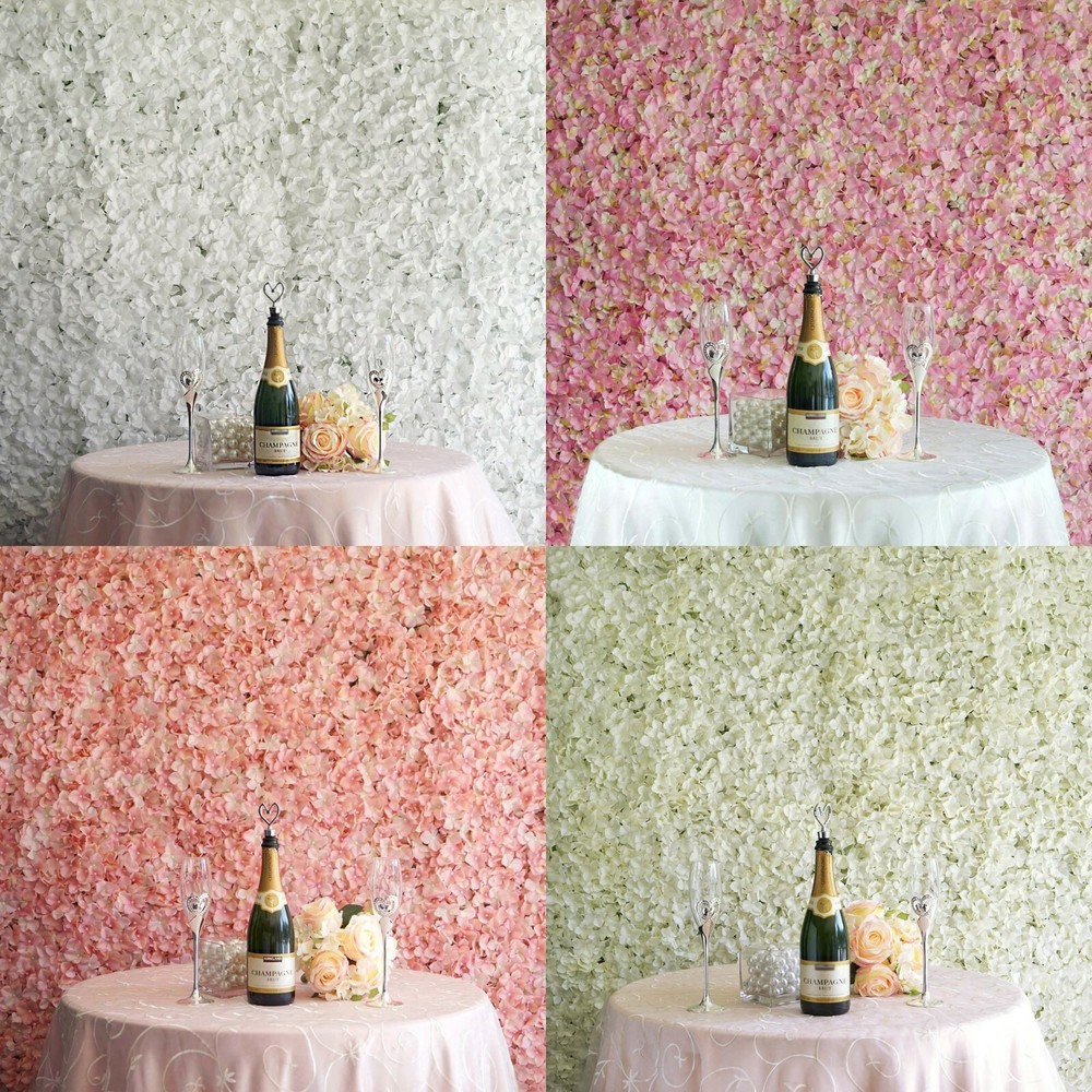 4,8,12 Pack 24″x17″Each Panel. UV Protected 3D Silk Hydrangea Flower Photo Wall