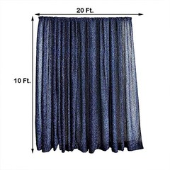 Metallic Navy Blue BACKDROP 20×10 ft Spandex Party Wedding Decorations WHOLESALE