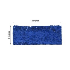 10 Royal Blue Spandex Sequined CHAIR SASHES Ties Wraps Wedding Party Decorations