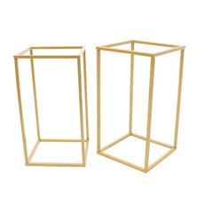 Gold Home Wedding Plant Use Decoration 2-Piece Display Flower Bucket Stand