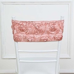 10 Dusty Rose Satin Rosettes Stretchable Spandex Chair Sashes Wedding