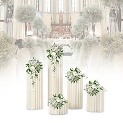 5 Pack Flower Stand Plinth Floral Display Wedding Centerpieces Stand 20-100cm