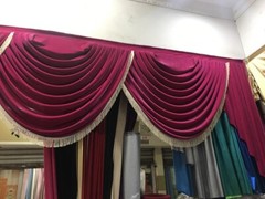 THEATER/STAGE Black Vintage Classic Velvet Curtain Drape 12ft H Sound Proof