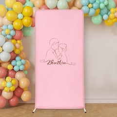 1*2m Wedding Pole Stand Rectangle Backdrop Stand Wedding Backdrop Stand W/ Cover