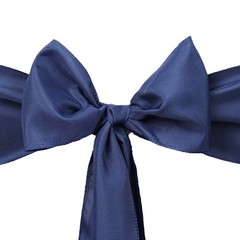 10 Navy Blue Polyester CHAIR SASHES Ties Bows Wedding Party Ceremony Decorations